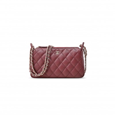 CHANEL GRAINED CALFSKIN 25A WITH CHAIN BAG AS4704 (21*12*5.5cm)